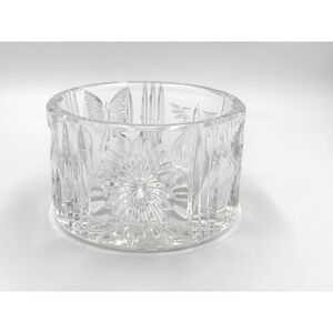 Waterford Crystal Butterfly Collection Round Trinket Dish Bowl Coaster 5" Signed